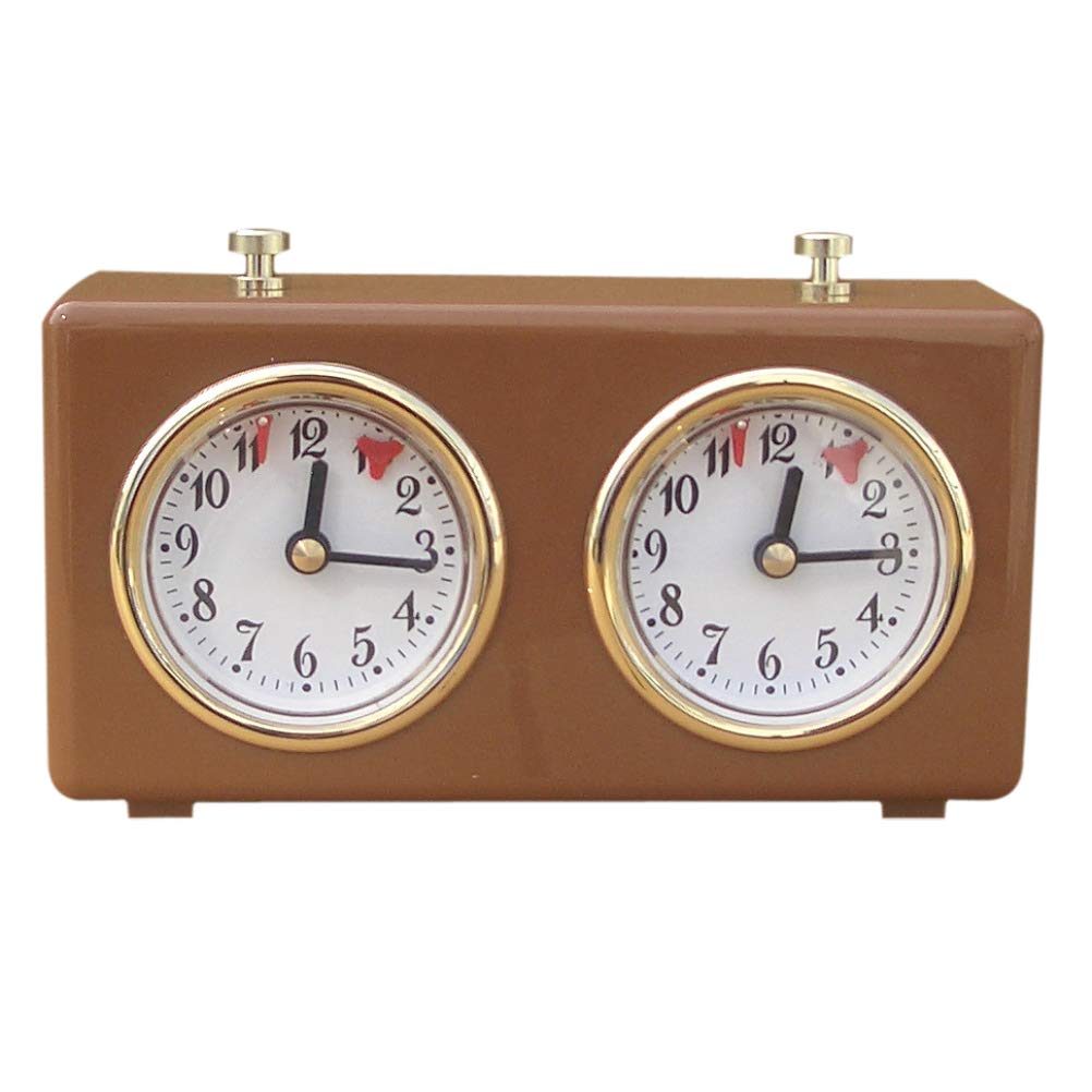 GMWD Timer per scacchi, orologio professionale per scacchi, orologio analogico per il conteggio alla rovescia, timer internazionale per gli scacchi, per tornei, giochi da tavolo, competizioni