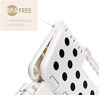 Vista 29 de Dyforce Taburete plegable de 13 pulgadas, taburetes resistentes para adultos y niños, taburetes de pie compactos, taburete plegable ligero