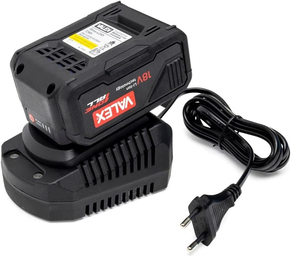 Batteria da 4Ah KIT SET BATTERIA 18V 4,0 Ah E CARICABATTERIA Valex One All 1997416 UTENSILI