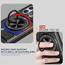 AELVOUX Redmi 15C 5G Back Cover | Armor Camera Slider 360 Degree Rotating Finger Ring Holder Case with Bracket Stand Back Case Cover (Compatible with MagSafe Accessories) (Black) gallery image