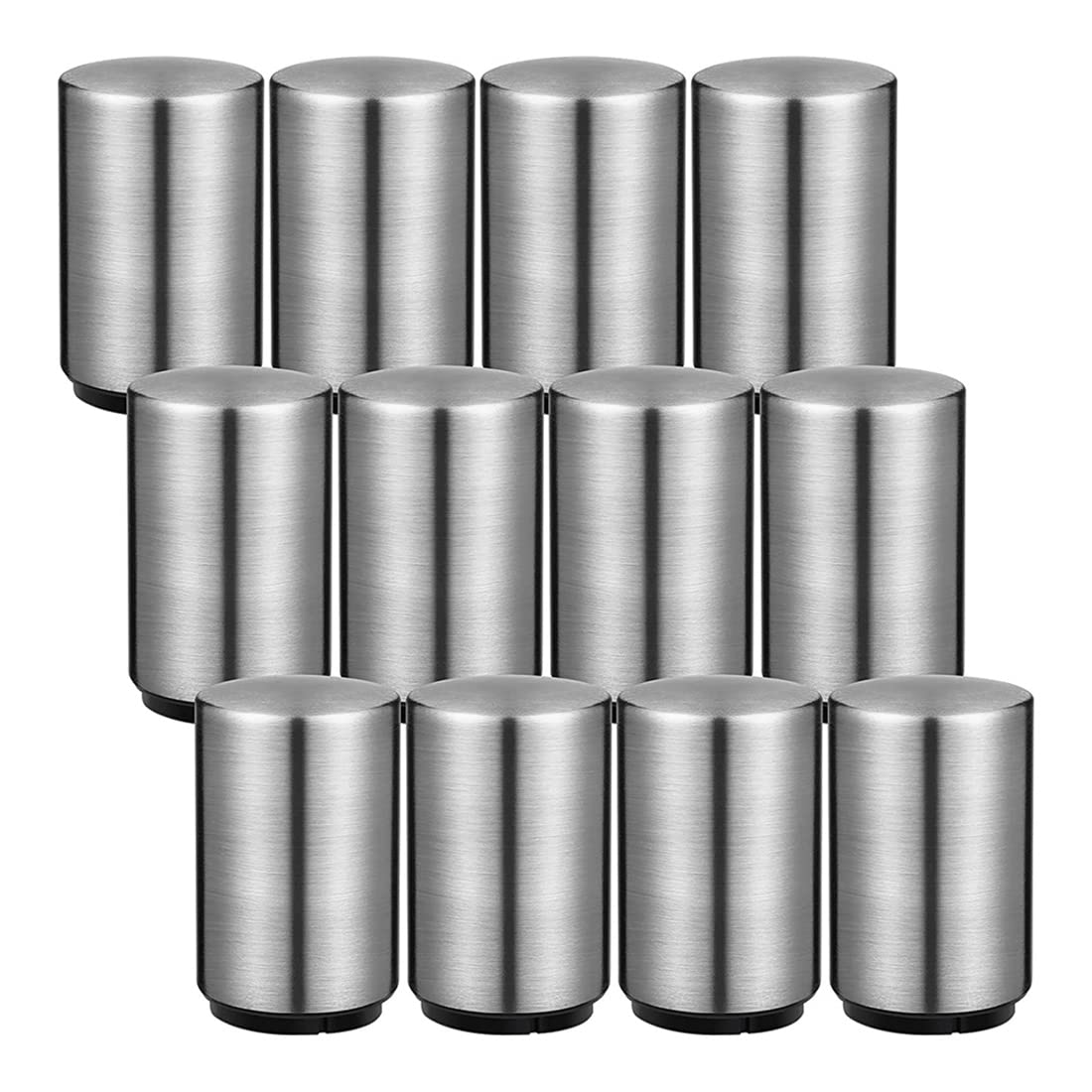 12 unidades de hornillos magnéticos automáticos de acero inoxidable para hombres, mujeres, pícnic, camping, barbacoas, viajes, color plateado