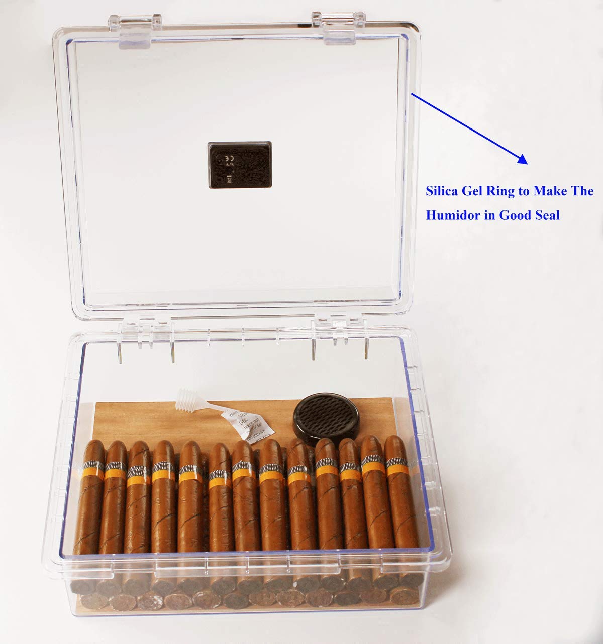 AMANCY Crystal Clear Acrylic 2550 Capacity Cigar Humidor with