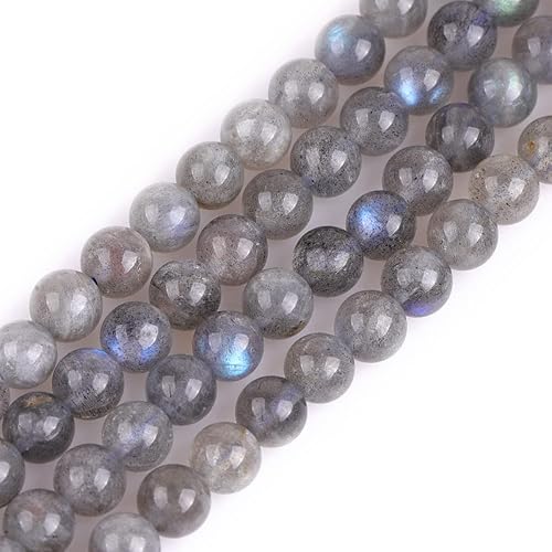 Miniatura 113 de GEM-Inside - Cuentas sueltas de ágata india natural de 0.157 pulgadas (0.157 in) con cuentas redondas de cristal energético para hacer joyas, 15