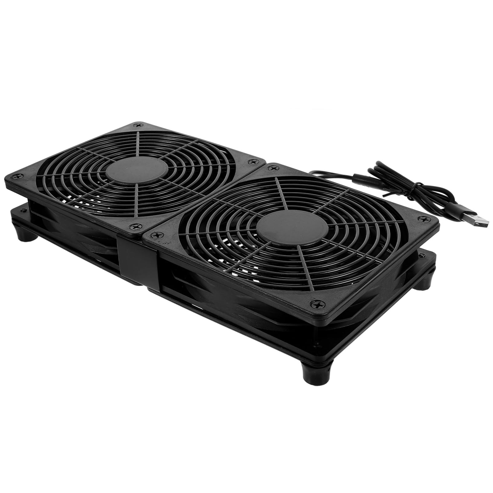 Ventilateur USB double pour PC et routeur UKCOCO ultra-mince