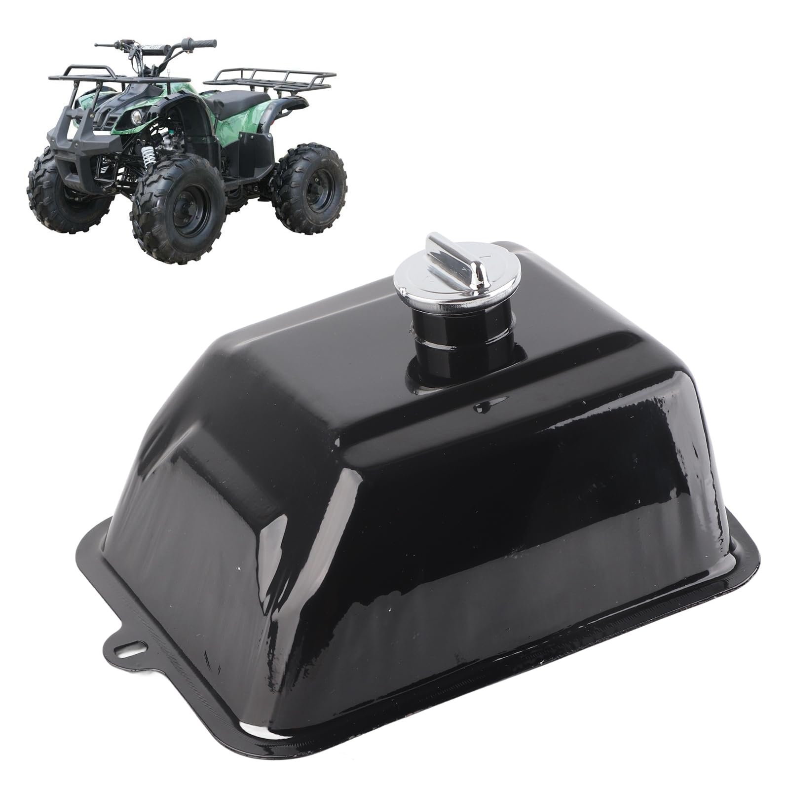 Reservoir Gaz Fonte Noire, Etanche 150 200 Antiderapant Quad ATV 4 Roues, Resistance Extreme a la Corrosion