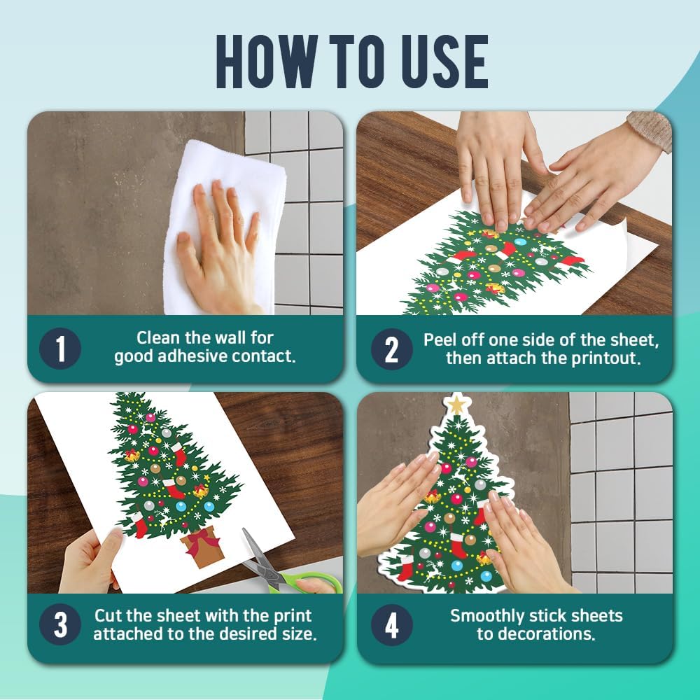 Double Sided Clear Adhesive Tape Sheets 10Sheets+Clear Board Sticker Roll on Wall 18 x 78Inch (6.5 Ft)