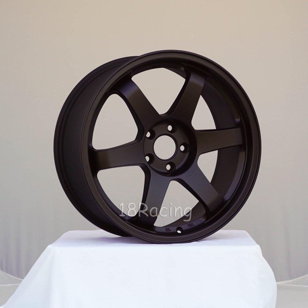 4 PCS ROTA GRID 18x8.5 PCD: 5X100 OFFSET:44 HB:73 SATIN BLACK
