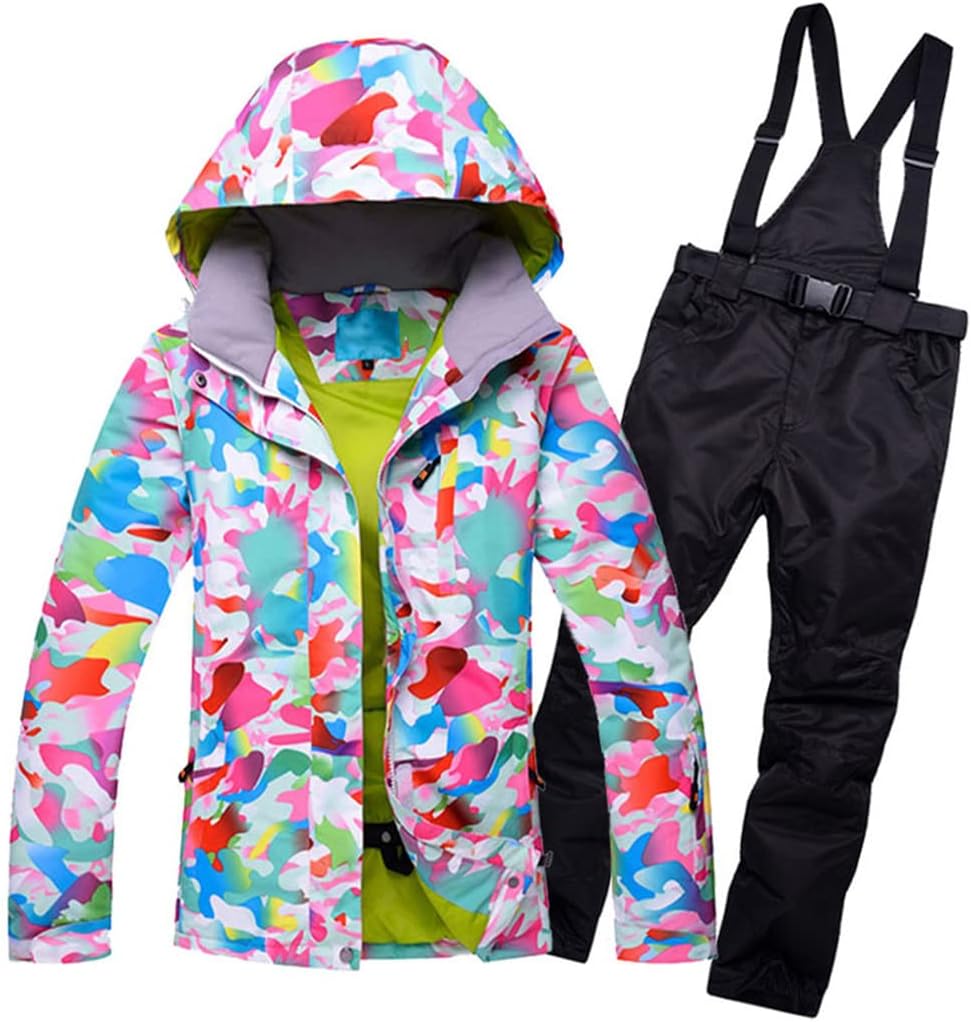 Ski Suit Women Set Windproof Waterproof Warm Jacket Ski Pants Snow Clothes Winter Skiing Snowboarding Suits