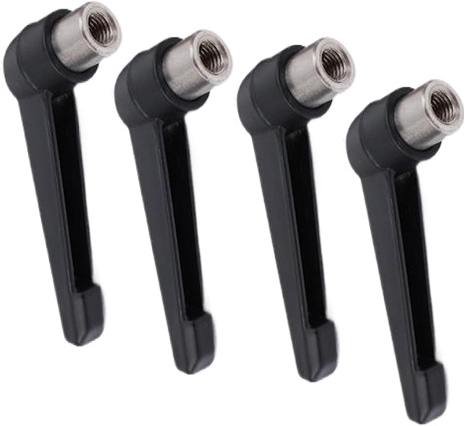 304 Stainless Steel Adjustable Handle Screw Adjustable Clamping Lever L-Shaped Handle, 4 Pack(M12*32)