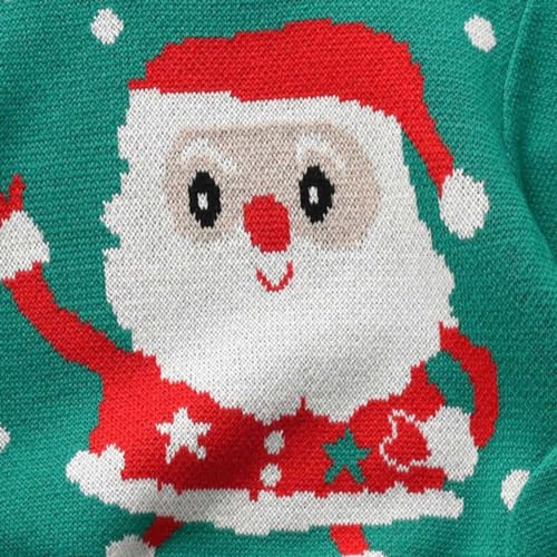 Toddler Boys Girls Baggy Xmas Sweater Autumn/Winter Long Sleeve Round Neck Cute Christmas Santa Knit Pullover3
