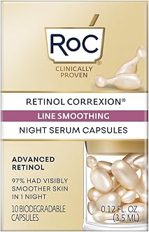 Retinol Correxion Line Smoothing Night Serum Capsules - Daily Anti-Wrinkle & Anti-Aging Treatment - Visibly Reduces Fine Lines & Wrinkles - Overnight Skincare - 10 Capsules