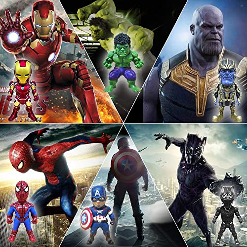 Action Figures, Anime Figures, Mini Action Figures For Boys, 6 Pack Hero Series Set Figures With Bases, Pvc Figure Doll With 6 Popular Classic Characters Figures Ages 3 And Up #TOP4