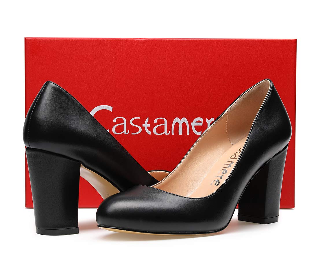 Castamere Zapatos de Tacón Mujer Punta Redonda Ancho Tacón 8CM