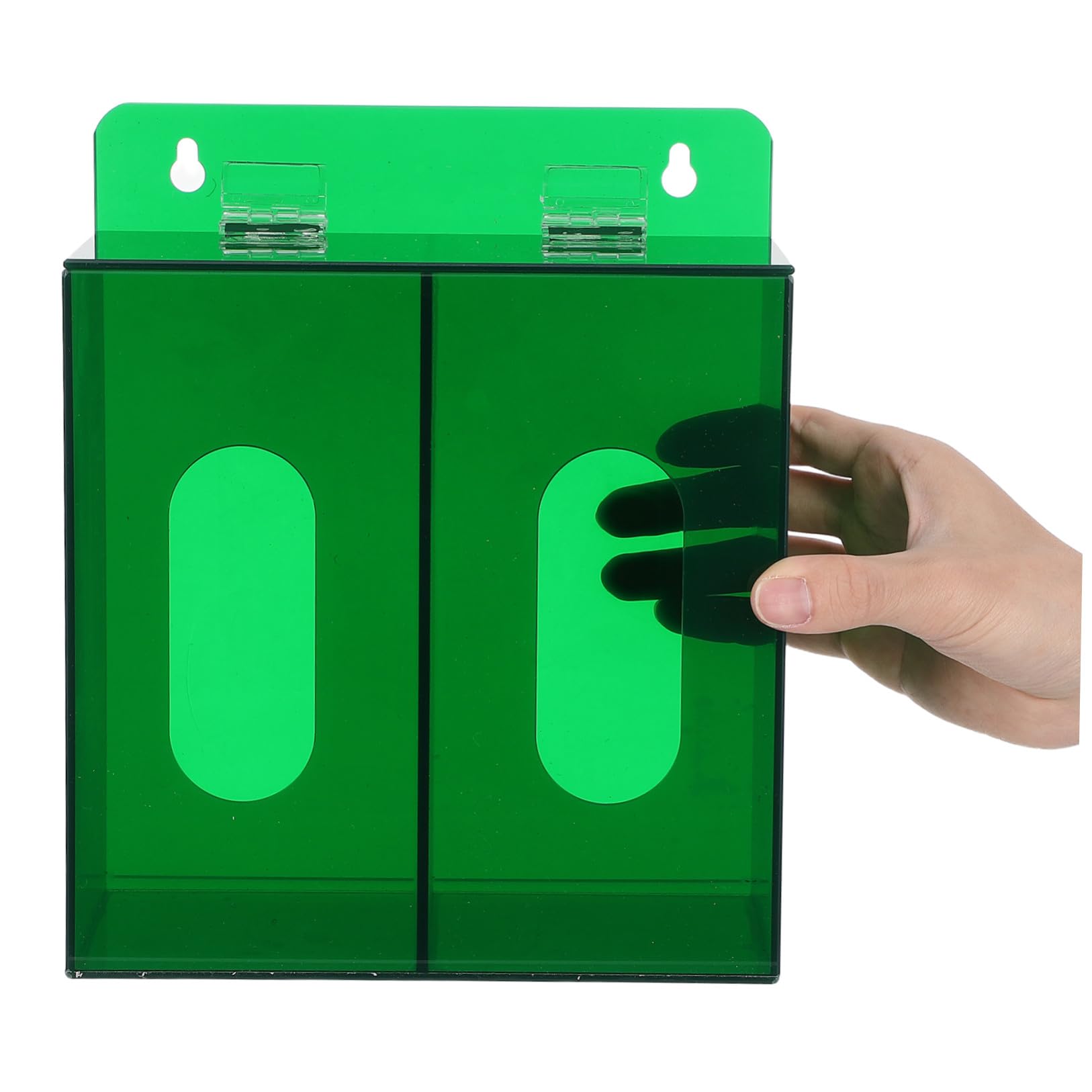 Scatola Porta Mascherine in Acrilico da Parete con Supporto per Guanti Design Salvaspazio e Materiale Resistente per Ambienti Industriali e Scientifici