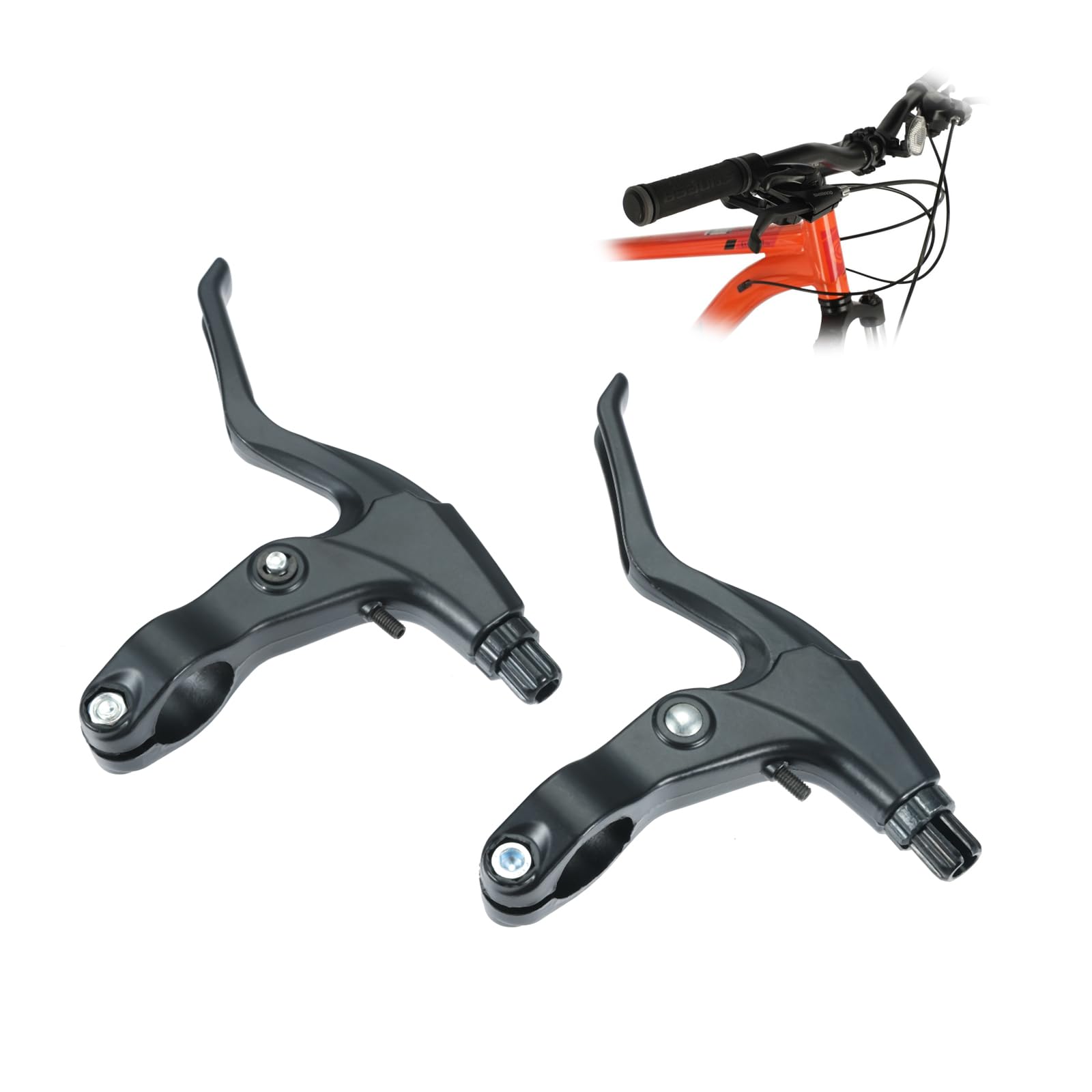 SURIEEN 1 Pair Bicycle Brake Lever Handle, Bike Handle Brake Lever Aluminum Alloy Handlebar Brake Levers 2.2cm for MTB/Road/FoldingBike