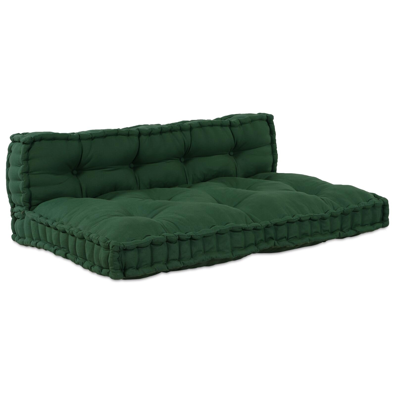 Cuscino per Divano Pallet con Schienale in Tessuto Verde,Cuscino per Pallet,Cuscino per Divani da Giardino,Cuscino per Esterno-4019090