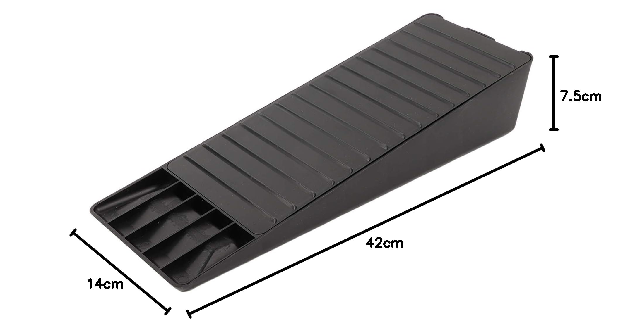 Cunei di livellamento e stazionamento Set di 2 - 3500 kg, 42 x 14 x 7,5 cm per roulotte camper