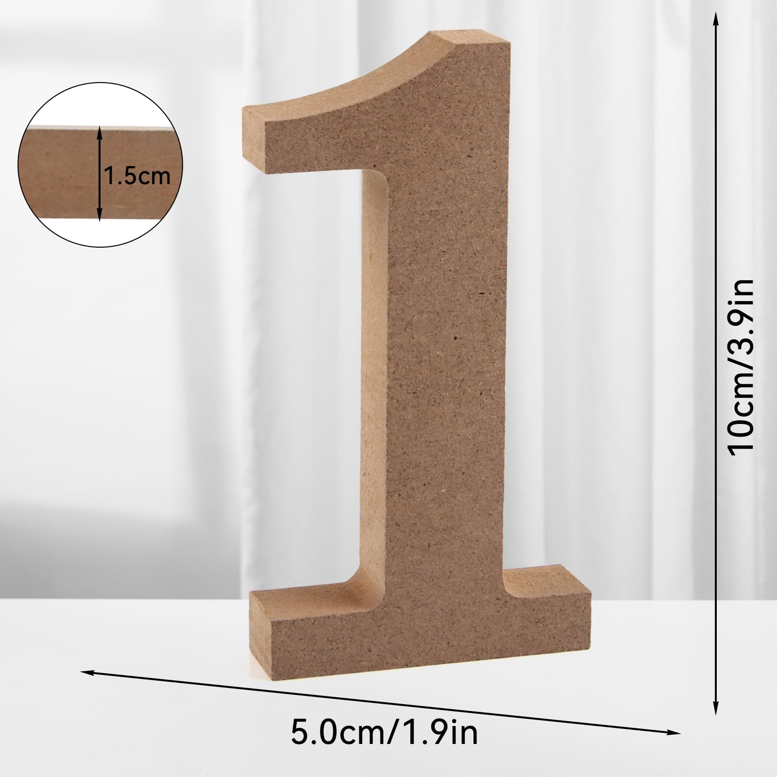 Lettere Decorative In Legno 10cm - Set Completo A-Z Con Simboli Per Decorazioni Casa, Matrimoni E Fai Da Te - Foto 3