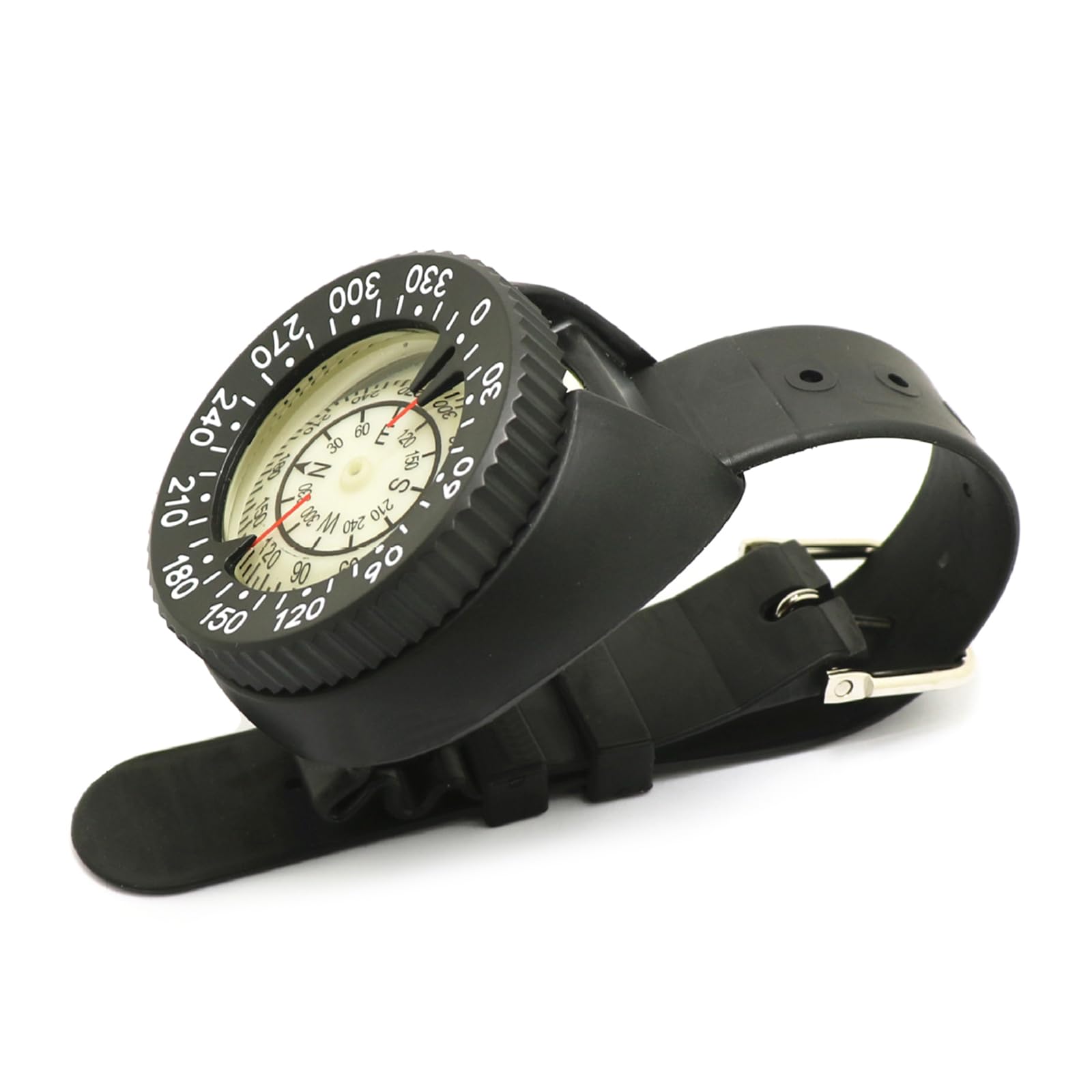 Boussole de plongée professionnelle étanche avec cadrans lumineux, sangle réglable pour la plongée en apnée, la pêche sous-marine, la randonnée