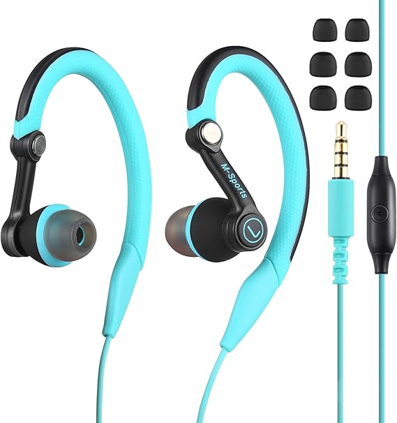 mucro Sport Headphones Wired, Over The Ear Running Earbuds