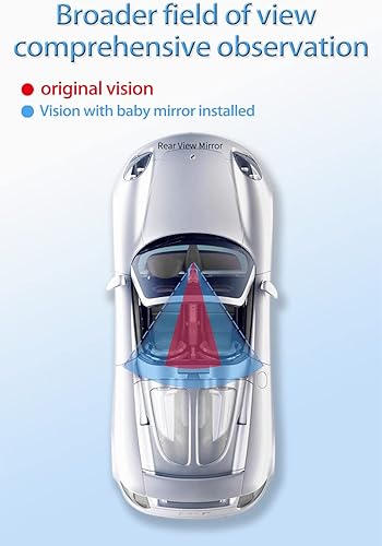 Miniatura 6 de Espejo retrovisor universal para el interior del automóvil, espejo convexo de gran angular, espejos con clip para ver pasajeros traseros