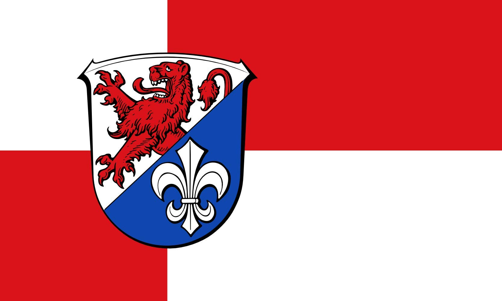 Drapeau Hattersheim am Main Hesse grand pavillon officiel allemand pour mât