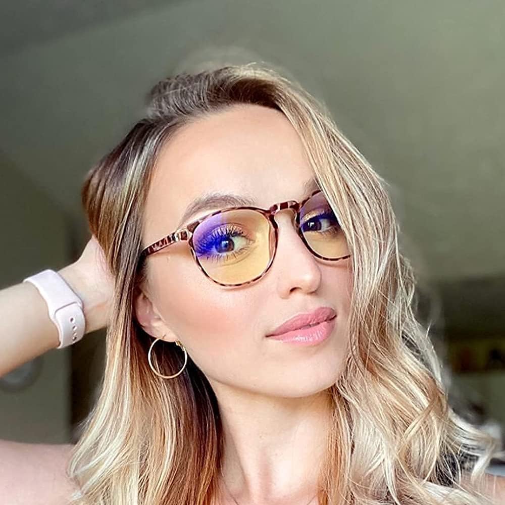Blue Light Blocking Glasses Computer Screen Gaming Reading Glasses TR90 Eyewear Frame Clear Lens Anti Eyestrain Anti UV Unisex Lightweight Fashion Accessories for PC Phone Game Reading - Image 5