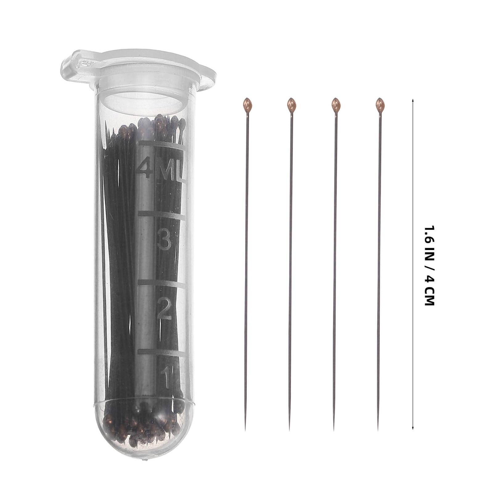 FRCOLOR Épingles Entomologiques Noires en Acier Inoxydable, Kit D’aiguilles de Fixation pour Spécimens D’insectes, Amortissement Précis Anti-reflets, Accessoires pour Laboratoire