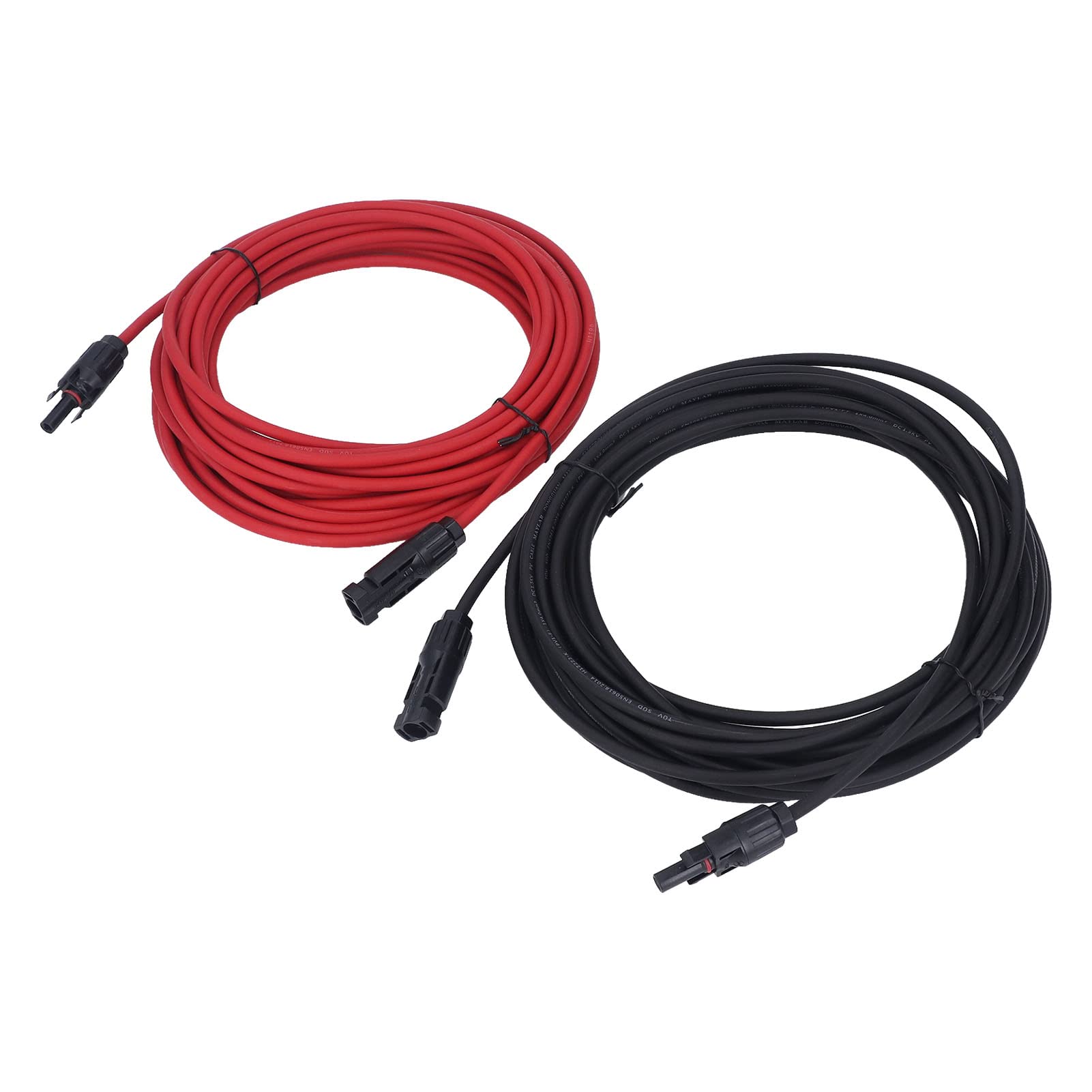 Cavo di prolunga per pannello solare 2 pezzi 12 AWG 4 mm², cavo di prolunga adattatore solare con connettore femmina maschio, cavo per pannello solare ignifugo IP68 per ambienti (10 m/32,8 piedi)
