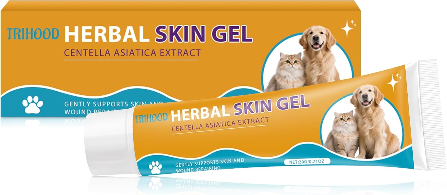 Pet Wound Care Gel for Dogs & Cats – Herbal Hot Spot Treatment & Anti-Itch Skin Relief – Hydrogel with Centella Asiatica for Cuts, Scrapes, Rashes, and Paw Irritation – 0.71 oz
