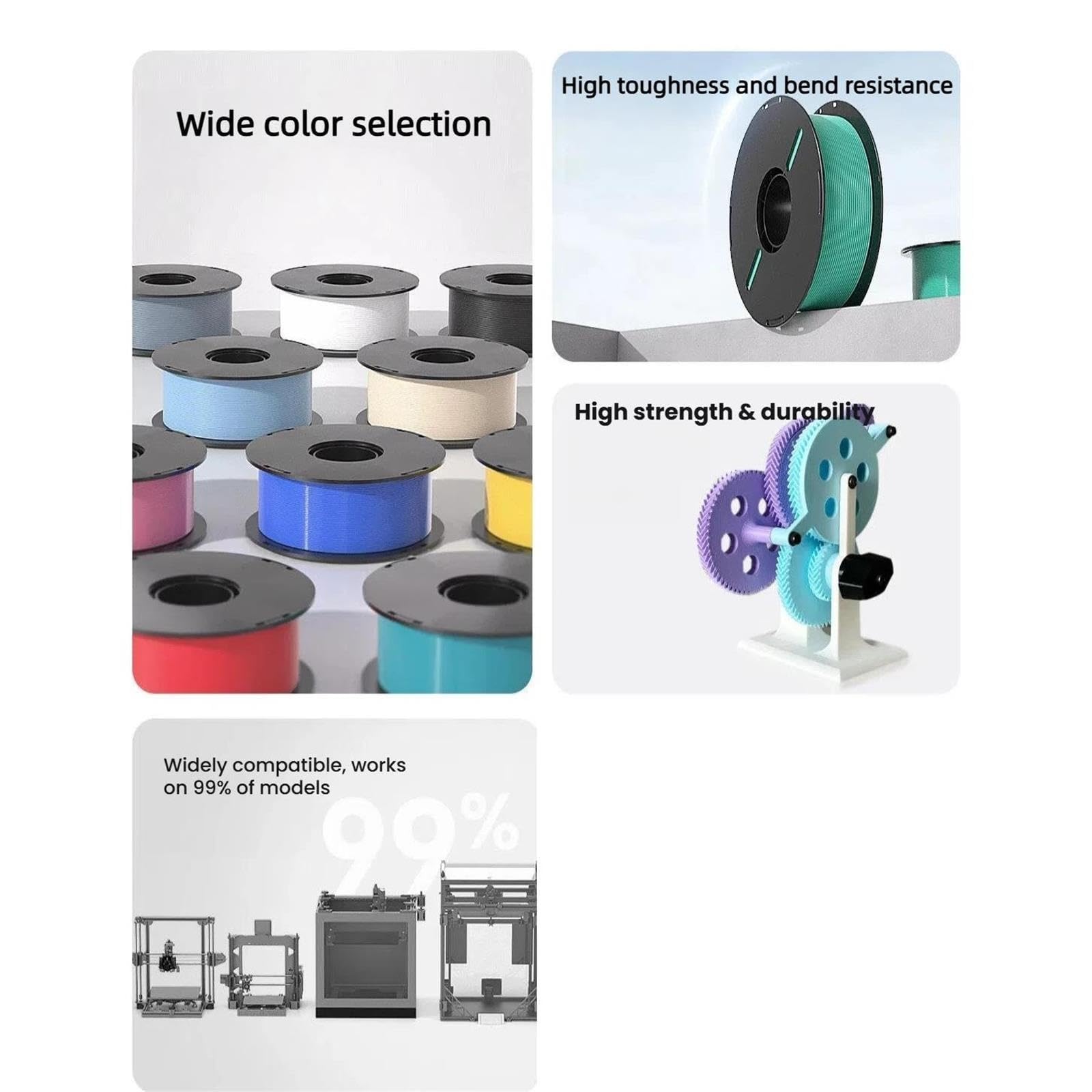 PA6-Nylonfilament, 1,75 Mm, Hohe Zähigkeit For FDM-3D-Drucker
