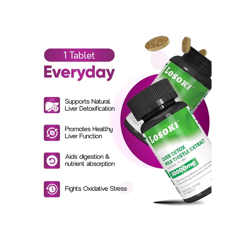 glutathione from japan Liver Detox Supplement, 30,000mg Milk Thistle Kuwait