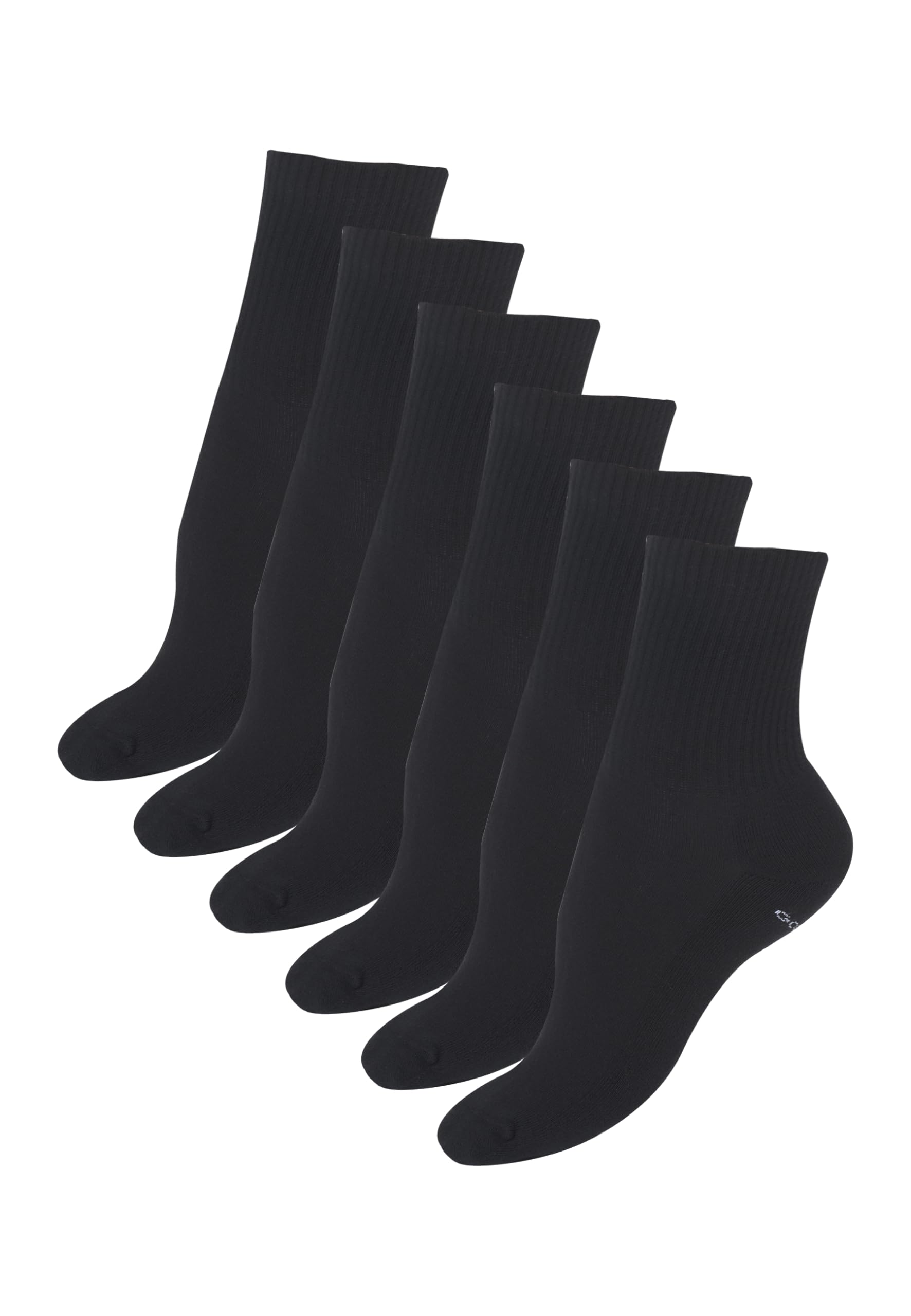 Golden Lady 6 PAIA CALZINI SPORT COTONE E SPUGNA, NERO, TG. UNICA