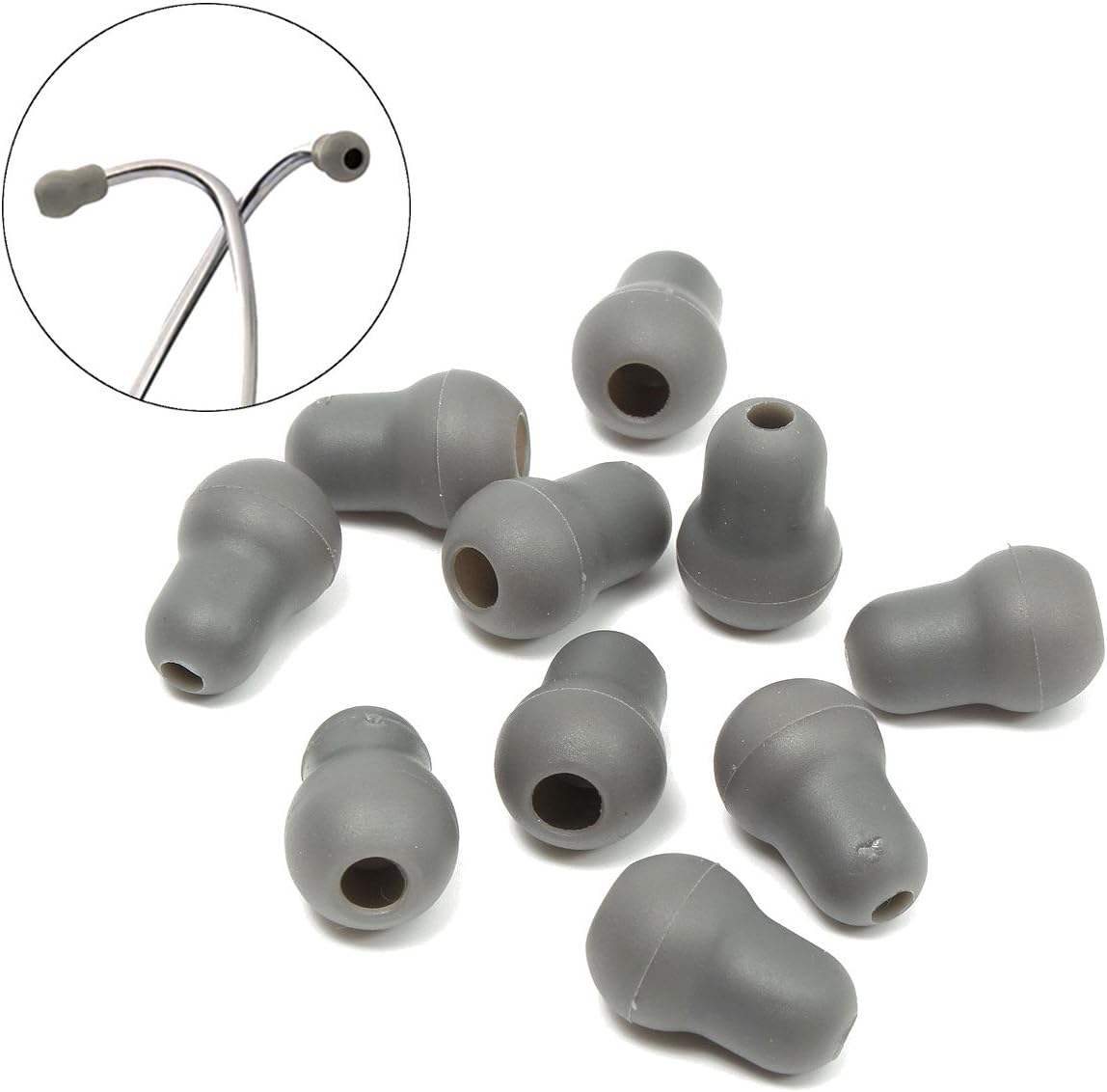 FeiFeiTian 10pcs Earplugs Eartips Earpieces for Littmann Stethoscope Super Soft Silicone