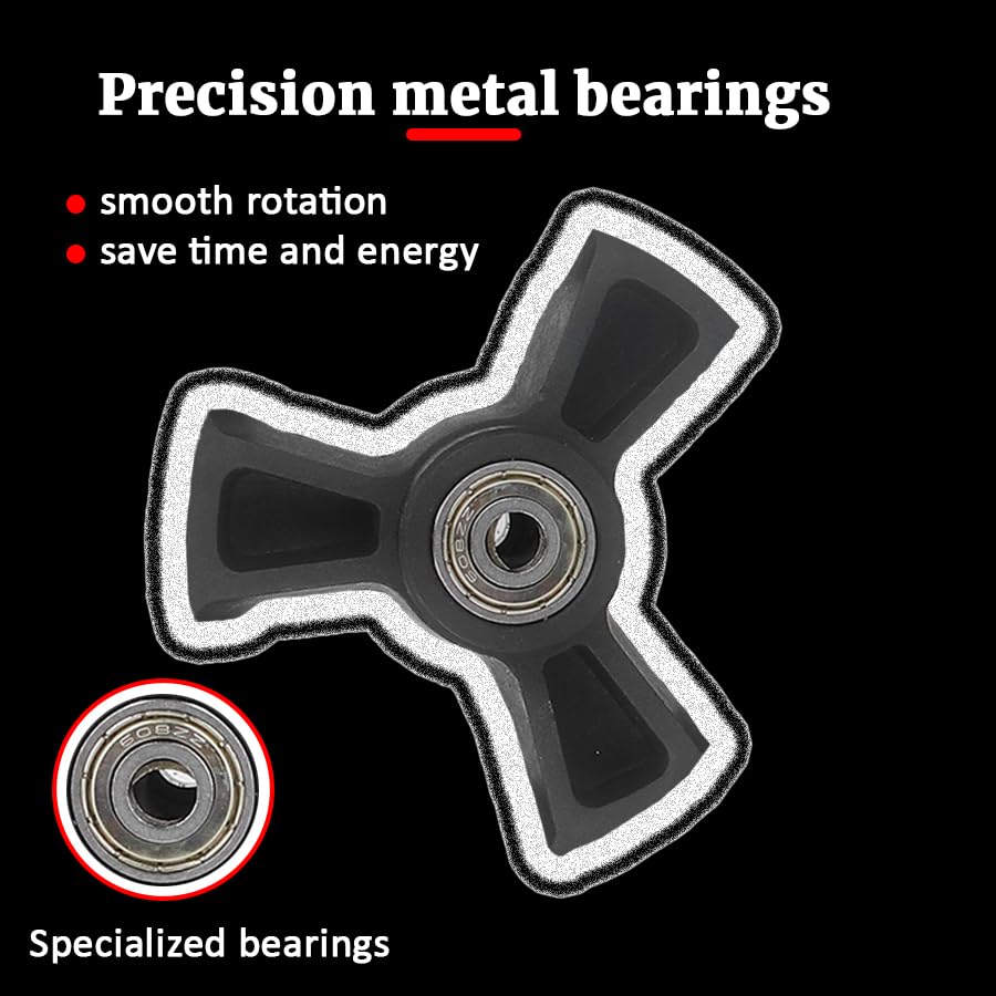 FLEXMAN Wheelchair Tire, 1.85Inx8in PU Polyurethane Durable Anti Skid Pattern Wheelchair Caster Assembly for Electric Wheelchairs, Trolleys