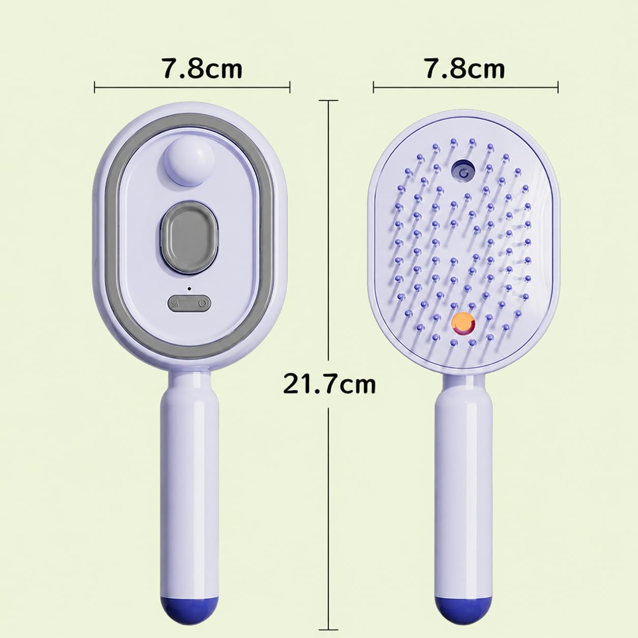 Wiederaufladbarer Elektrischer Sprüh-Luftkissen-Massagekamm, 3-in-1 Haarbürste mit Wassertank für ätherische Öle, Antistatische Haarbürste zum Entwirren & Glätten