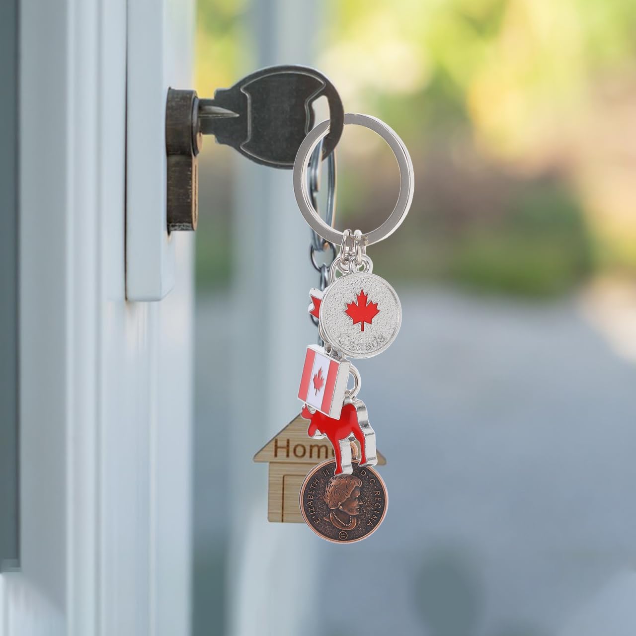 PRETYZOOM Canada Flag Keychain - Zinc Alloy Key Ring for Keys Bag and Party Favors 11Cm Assorted Colors Ideal for Canadian Souvenirs and National Flag Day Gifts - Image 8