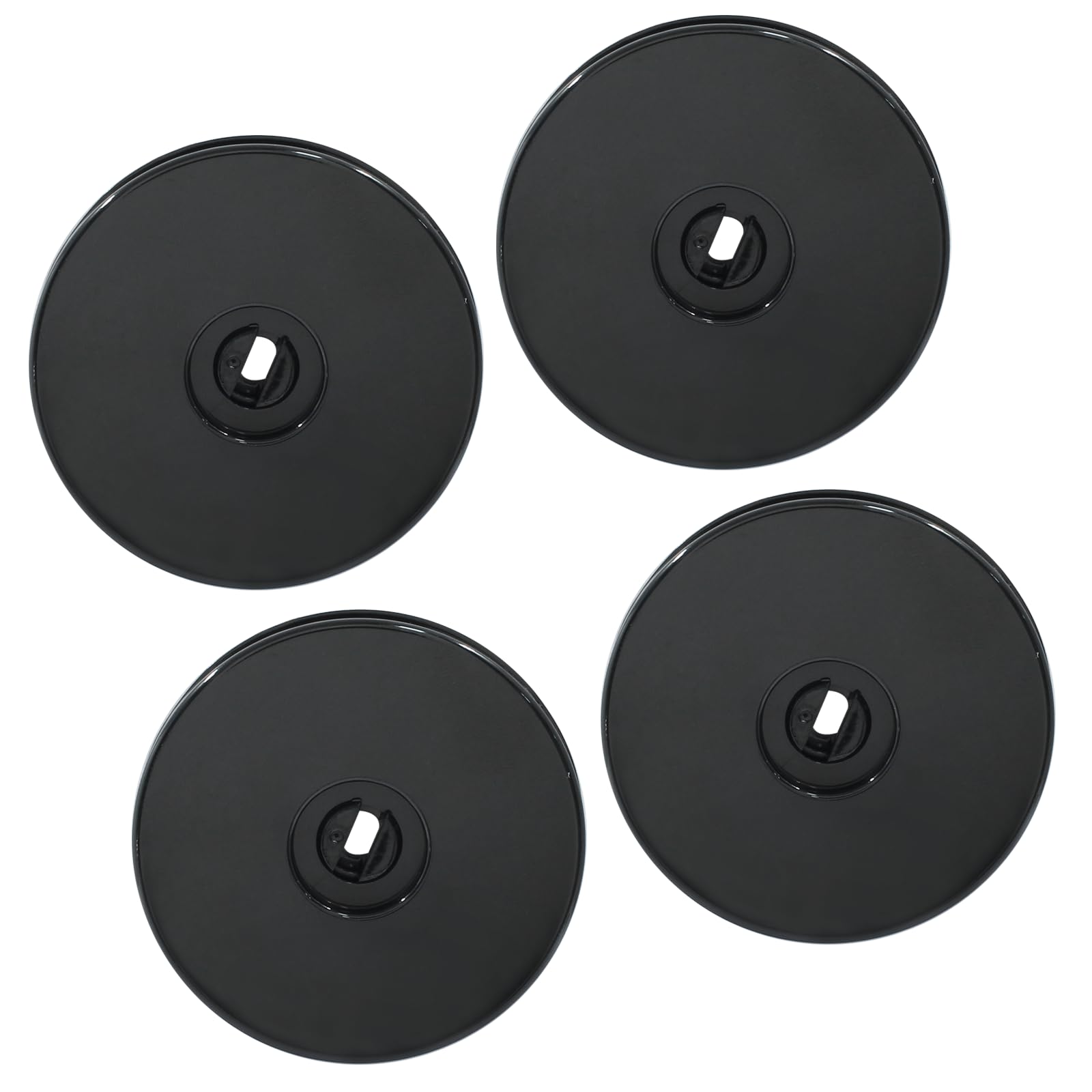4 platos giratorios acrílicos Lazy Susan de 3 pulgadas, organizador de plato giratorio negro, base giratoria redonda para estante de especias, mesa, pasteles, decoración de galletas