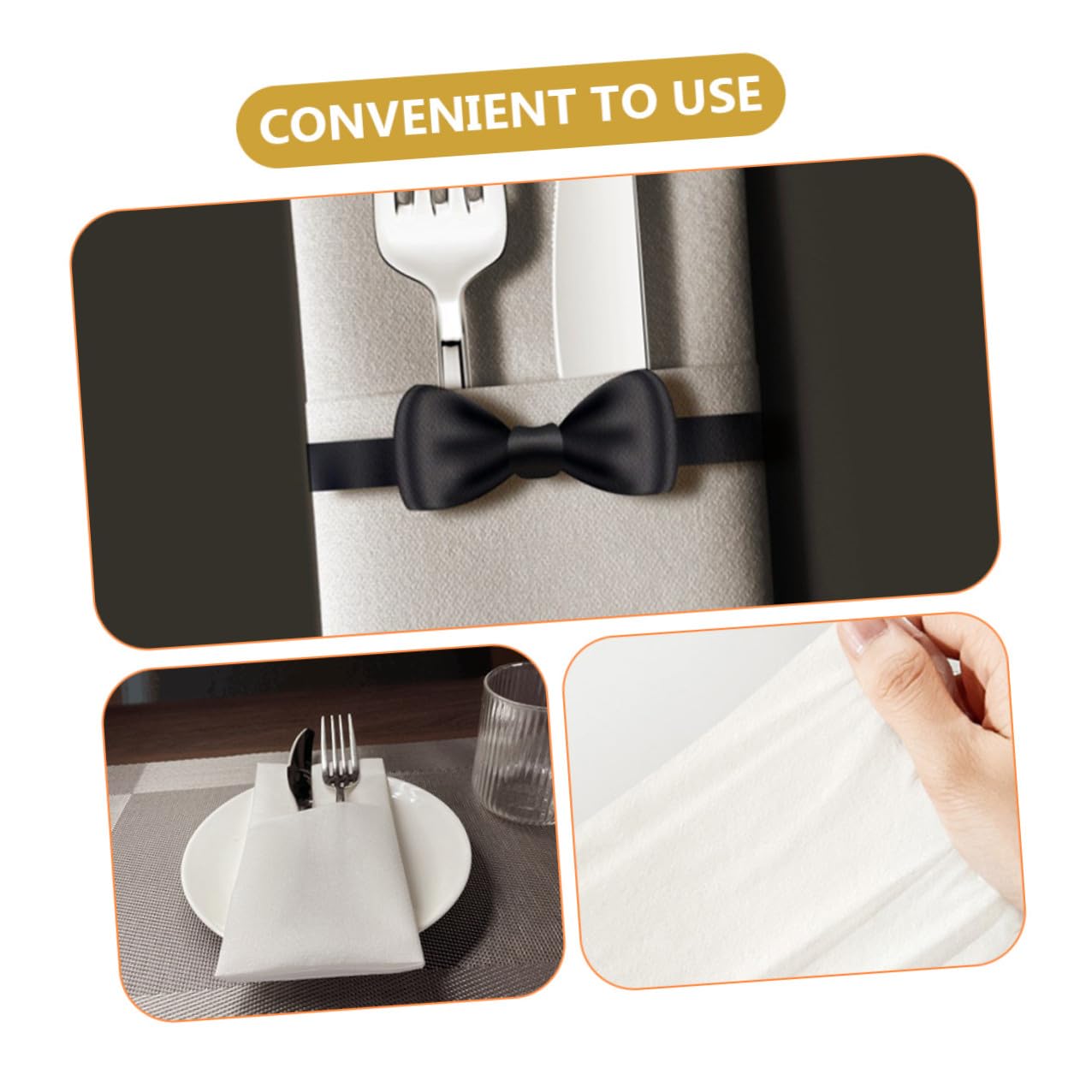 Mikinona 50 piezas Servilletas Desechables de Pulpa de Gruesas y Absorbentes para Restaurante Hotel Fiesta Decoración Mesa