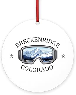CafePress Breckenridge Ski Resort Breckenridge Colorad Round 4" MDF Holiday Ornament