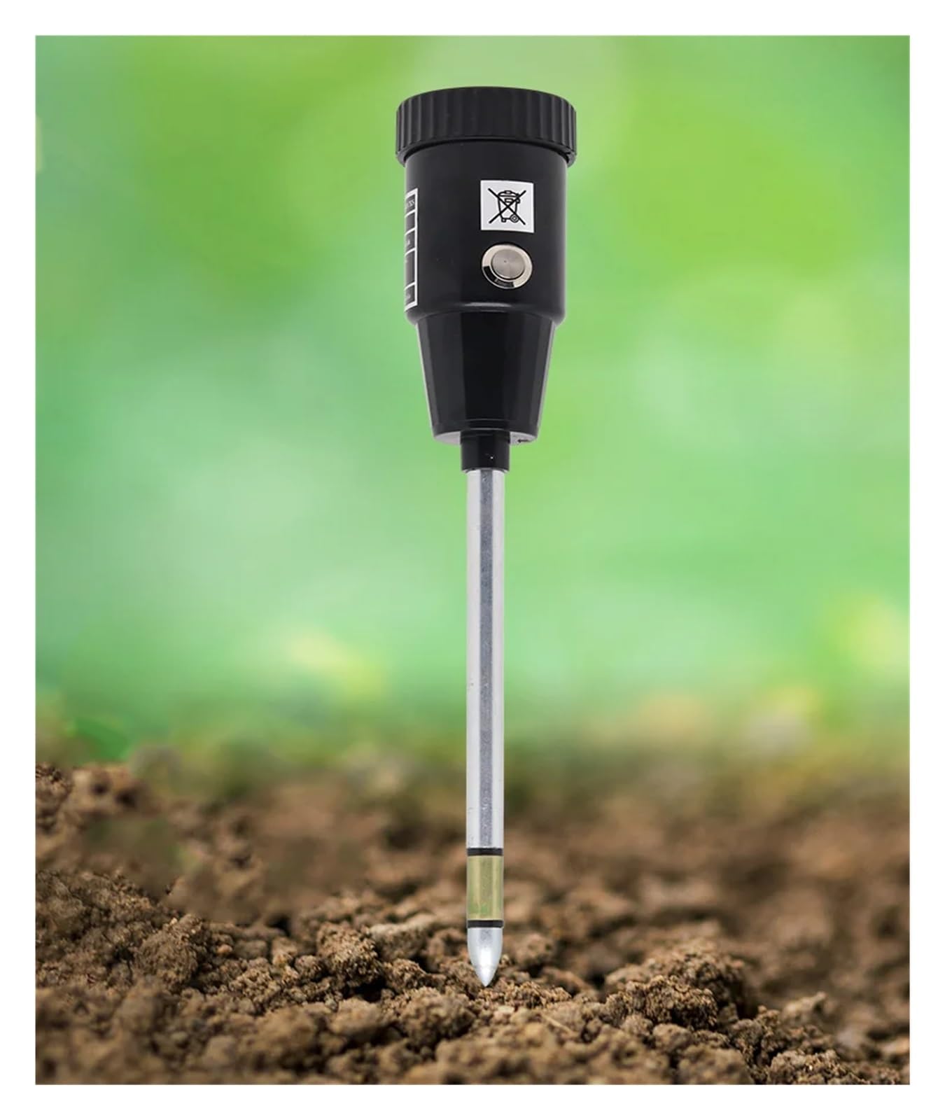 Probador De PH Del Suelo Portátil, Medidor De PH Y Humedad For Jardín Con Sonda De Metal De 295mm De Largo, Kit De Herramientas De Prueba De Suelo Impermeable