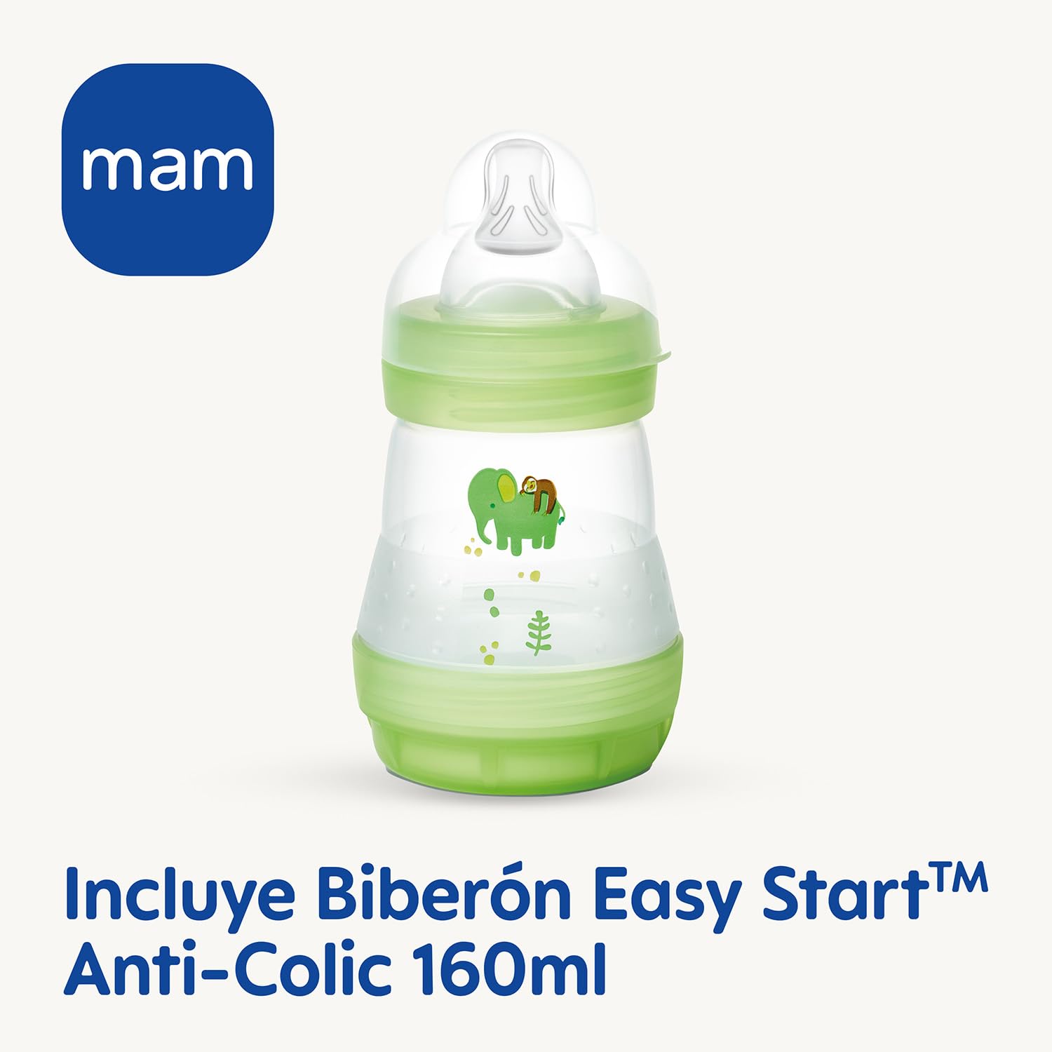 MAM Sacaleches Manual con Biberón MAM Easy Start Anti-Colic 160 ml | Manejo Fácil y Relajado, Eficiente e Higiénico, Extracción Directa al Biberón o Recipiente de Conservación