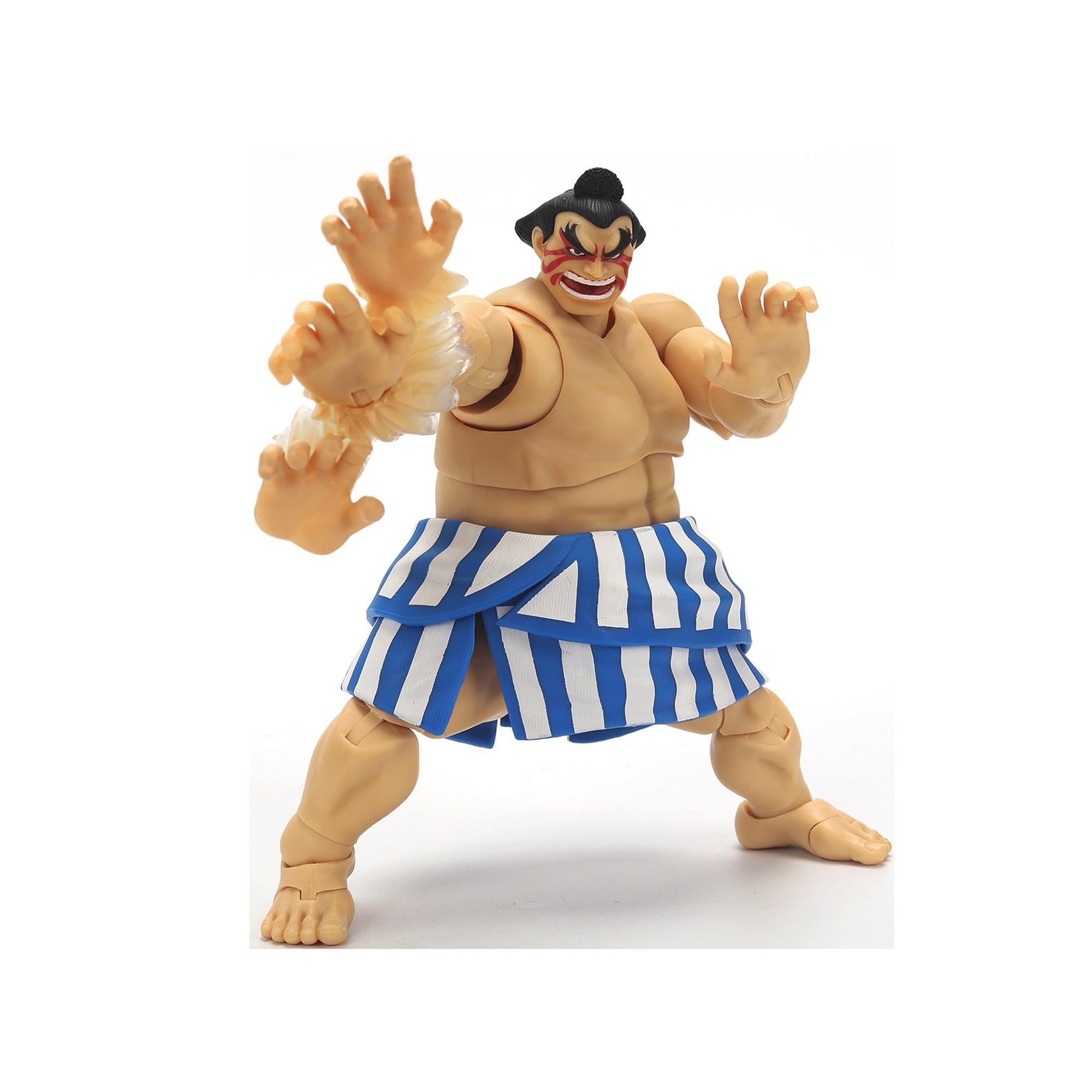 Jada Toys Street Fighter figurka E. Honda (16 cm) - ruchoma figurka kolekcjonerska i akcji z Street Fighter 2: The Final Challengers, z alternatywną głową, rękami i akcesoriami, od 13 lat