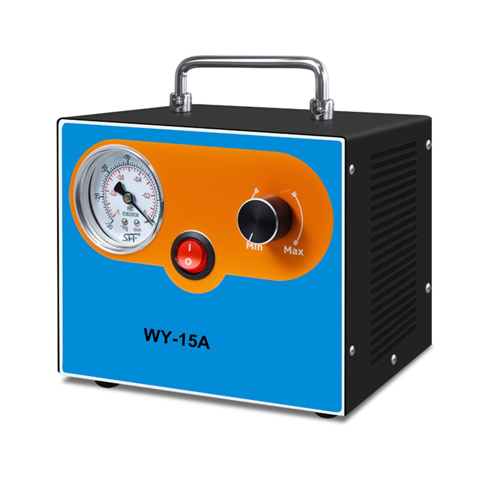 Regulowana pompa próżniowa do filtrowania laboratoryjnego 15 l/min, membrana bezolejowa pompa próżniowa, ciśnienie ujemne/dodatnie, z filtrami piaskowymi, wężami silikonowymi 0,8 M
