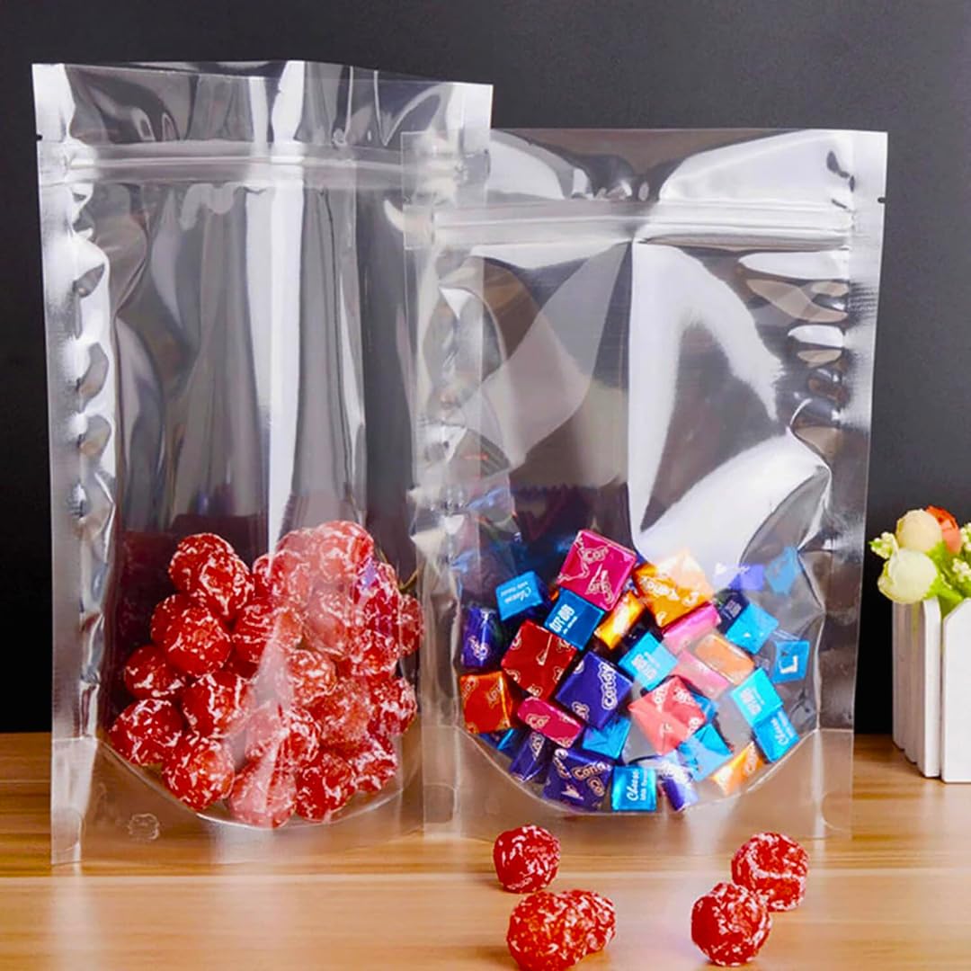 GREENTWISH Transparent Standup Zipper Pouch | Reusable LDPE Zip Lock Bag for Food Storage | Product Packing Pouch | Clear Zip Seal Pouch For Travel and Home Use | Size: 6 x 9 Inch (20 Pcs) 4