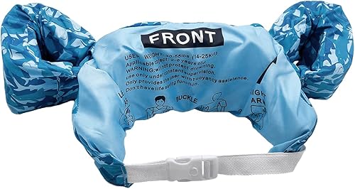 Vista 15 de Silfrae - Chaleco flotador para natación con dispositivo de aprender a nadar, peso de 30 a 50 libras