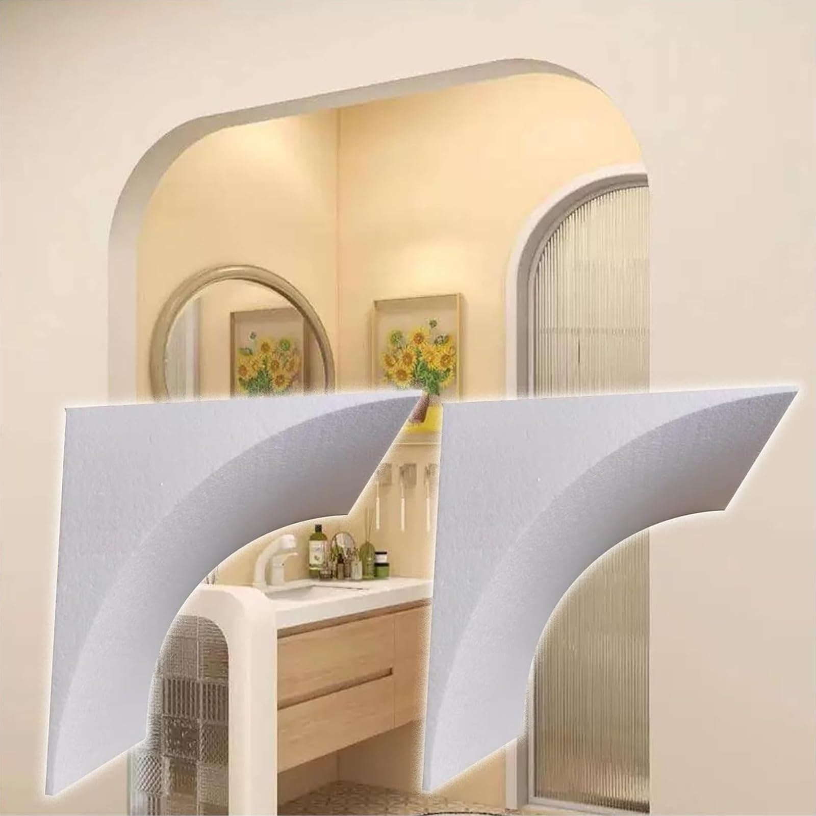 Kit de porte cintrée et moulures de décoration pour arche de porte et rénovation maison