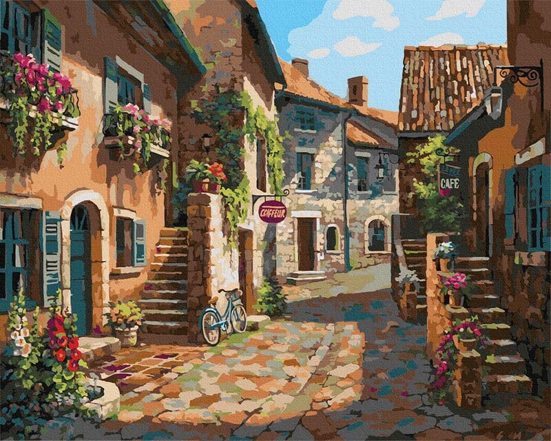 Italian Streets - Paint by Numbers Kit, Painting for Kids, Students, Adults with Brushes and Acrylic Pigment for Home Wall Decor (16 x 20 inch, Color 01) (B0CK4QJ8CR) Amazon Price History, Amazon Price Tracker