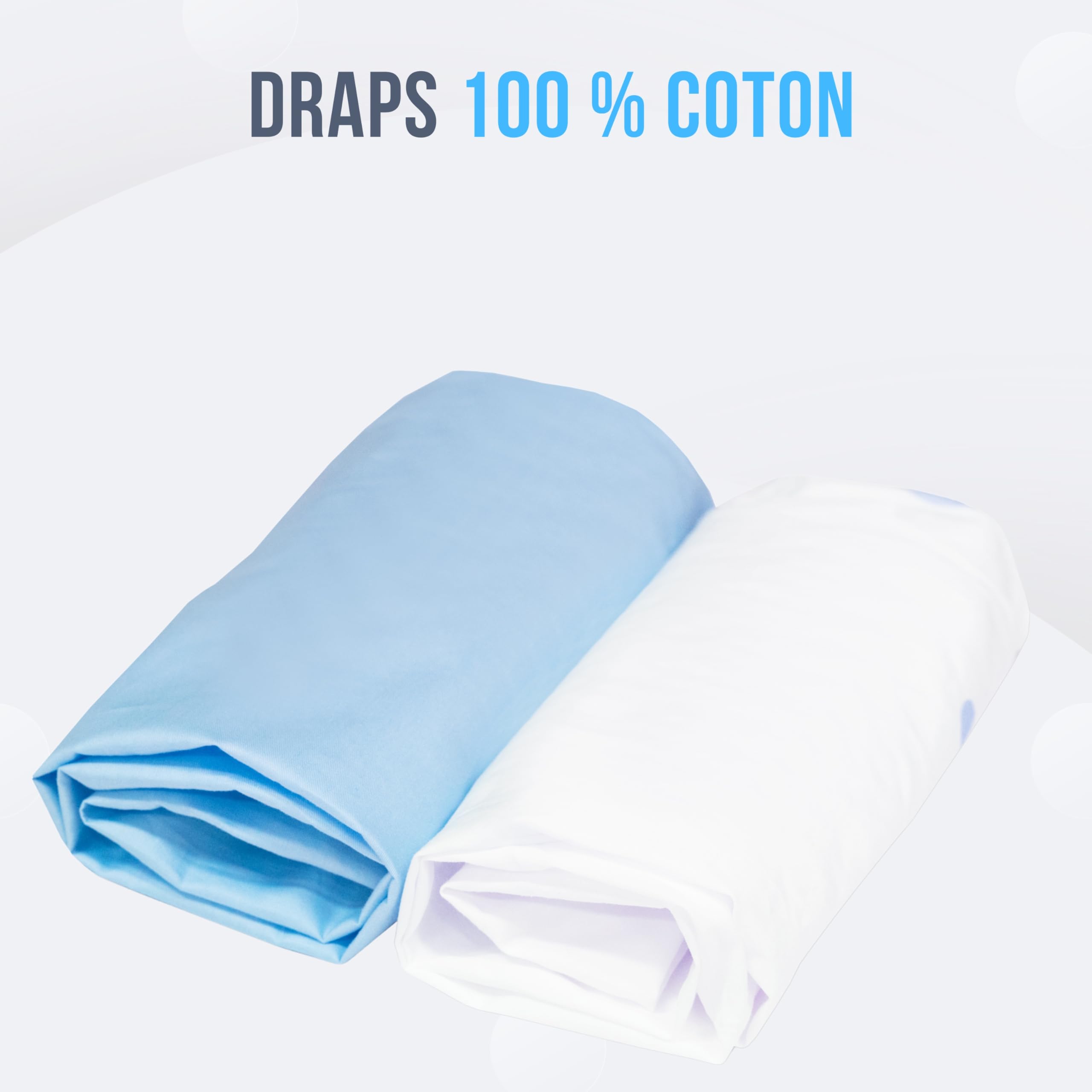 GOYSILA Drap Housse Cododo Bebe Next to Me Parure 4 Pièces 100% Coton Certifié Oeko-Tex Matelas 50x83 2 Draps Housse 1 Drap de lit 1 taies d'oreiller Berceau Next2me Chicco Kinderkraft (Machine)