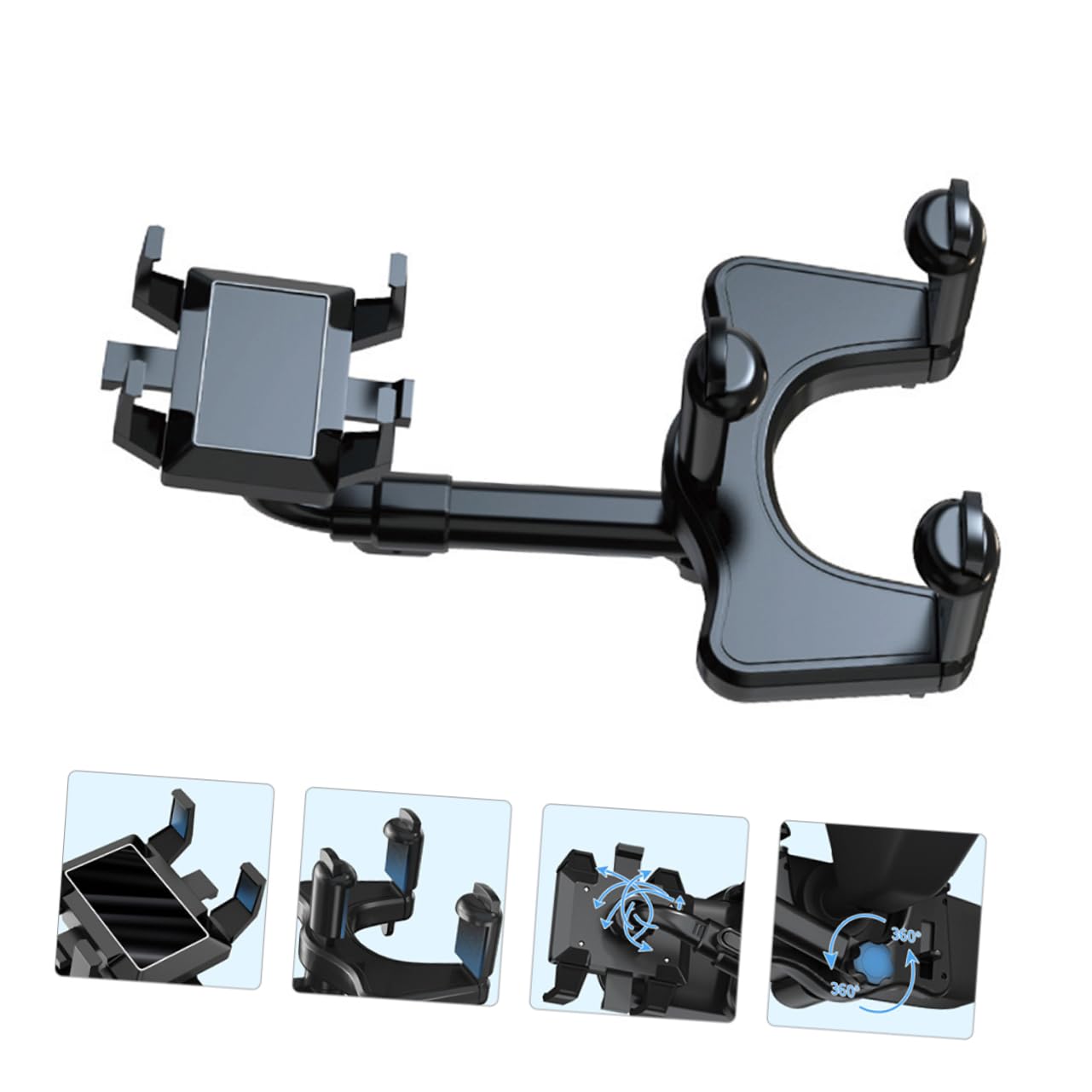 SHINEOFI Supporto per Cellulare da Auto Magnetico Rotante in Abs Colla Pu Antiscivolo, Supporto Gps per Veicoli Durante la Guida